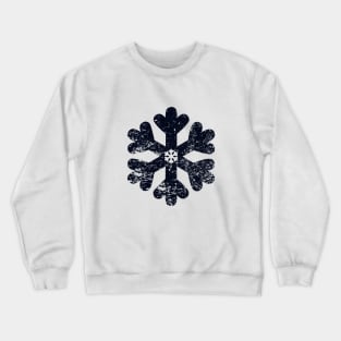 Black Distressed Snowflake Crewneck Sweatshirt